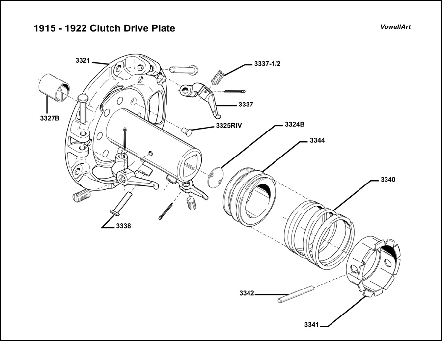900x695 Model T Ford Forum 1915 1922 Clutch Drive Plate Assembly
