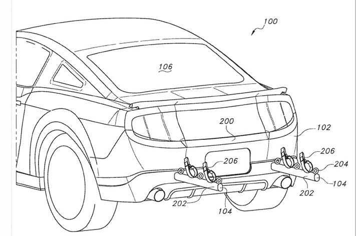 711x471 Ford Patents Fully Retractable Car Bike Carrier