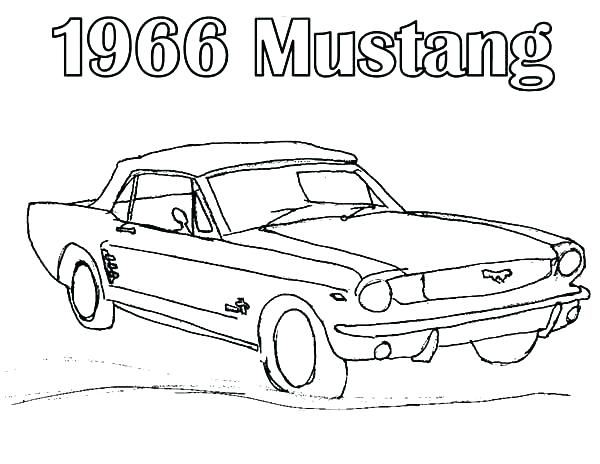 600x464 Mustang Car Coloring Pages