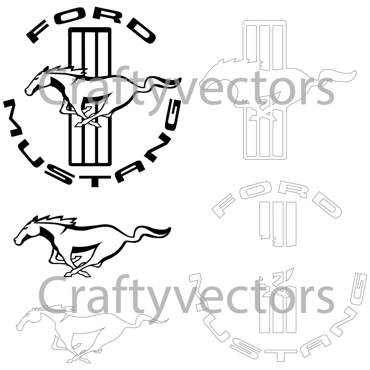 1500x1500 Ford Mustang Logo Vector Group