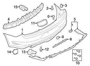 300x221 2015 2016 Ford Mustang Gt Ecoboost Rear Bumper Exhaust