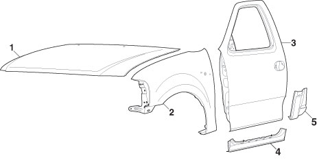 462x234 Front Steel Body Parts 1997 03 Ford F1501997 99 Ford F2502004