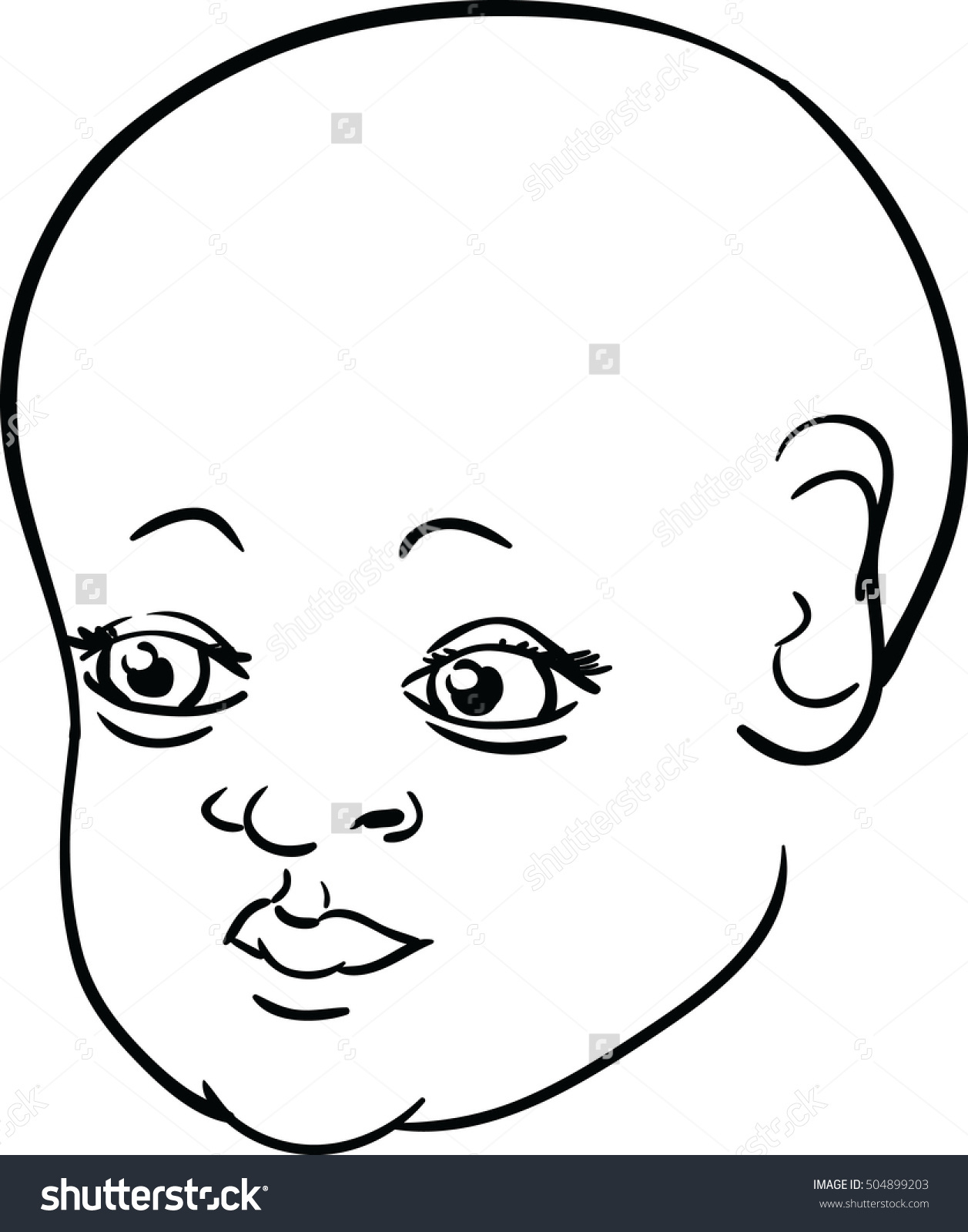 1257x1600 Simple Baby Face Drawing Vector Illustration Simple Doodle Baby