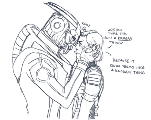 500x396 There's No Shepard Without Vakarian, Garrus Teaching Shepard Some