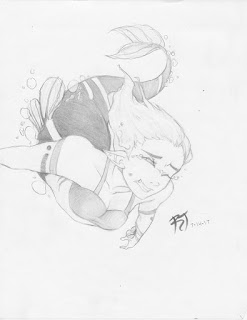 247x320 Manga Interest Pencil Manga Mermaid Girl Sad Tears Pencil Drawing