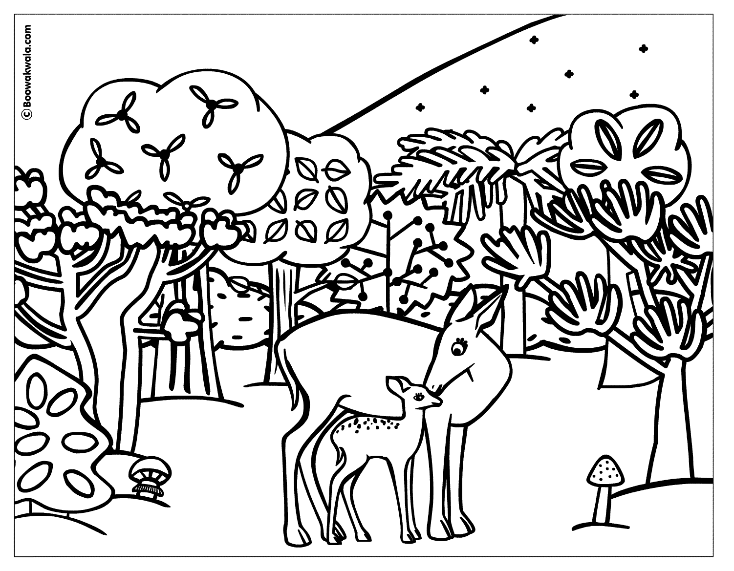 1502x1169 Forest Animal Printable Coloring Pages Forest Animals