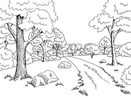 450x338 Forest Background Clipart Black And White
