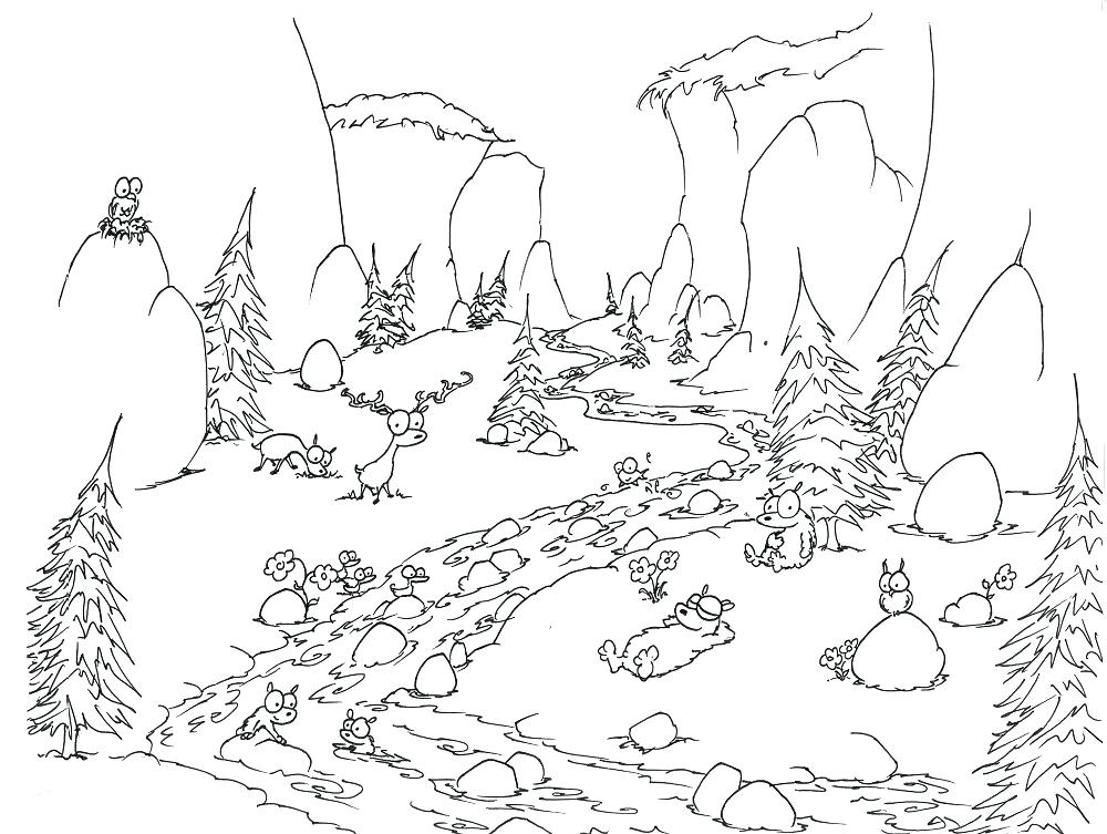1000x753 Trend Coloring Pages Forest Fee Animals 1 Page Realistic Animal