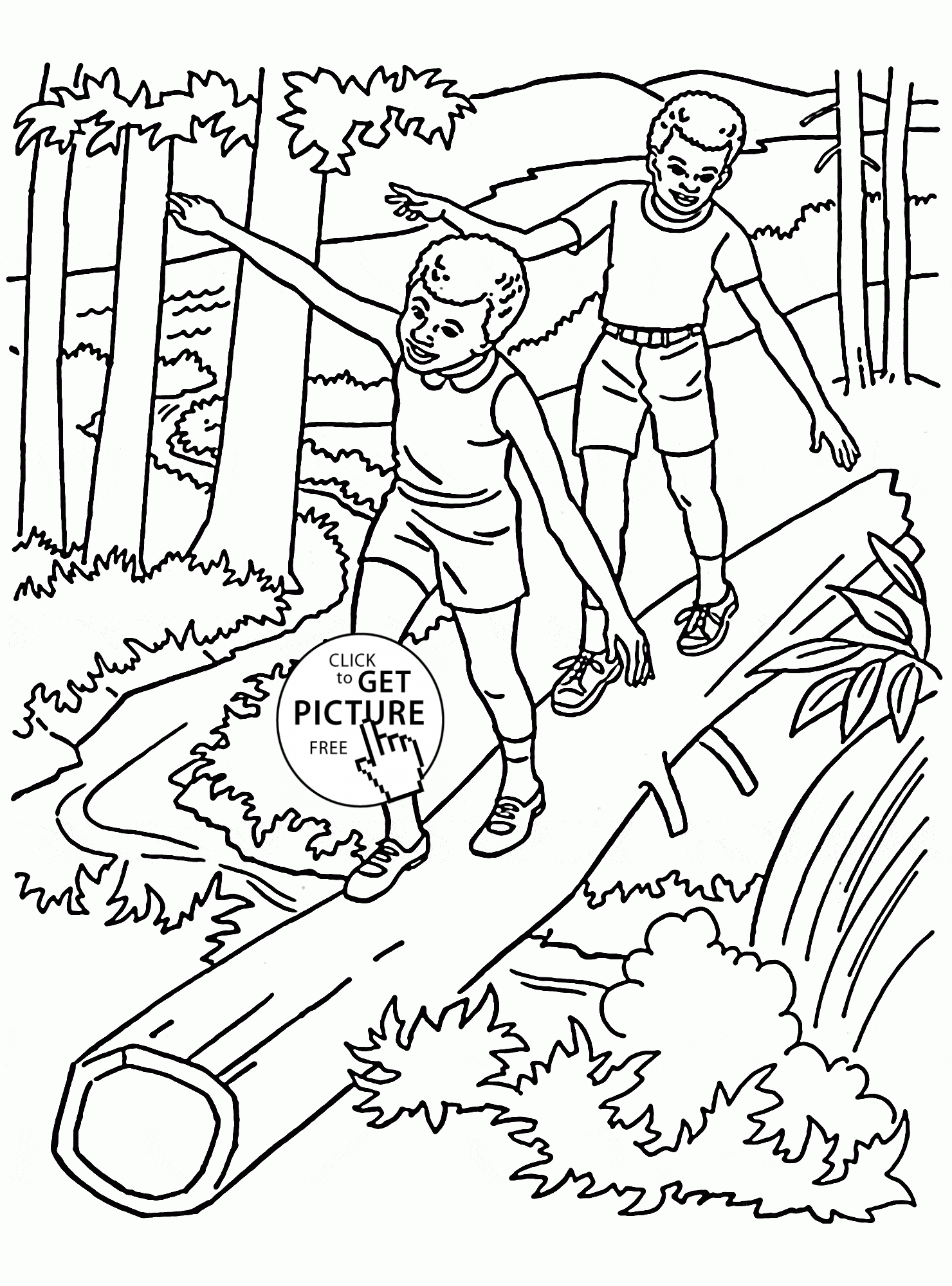 1480x2000 Forest In Summer Coloring Page For Kids, Seasons Coloring Pages