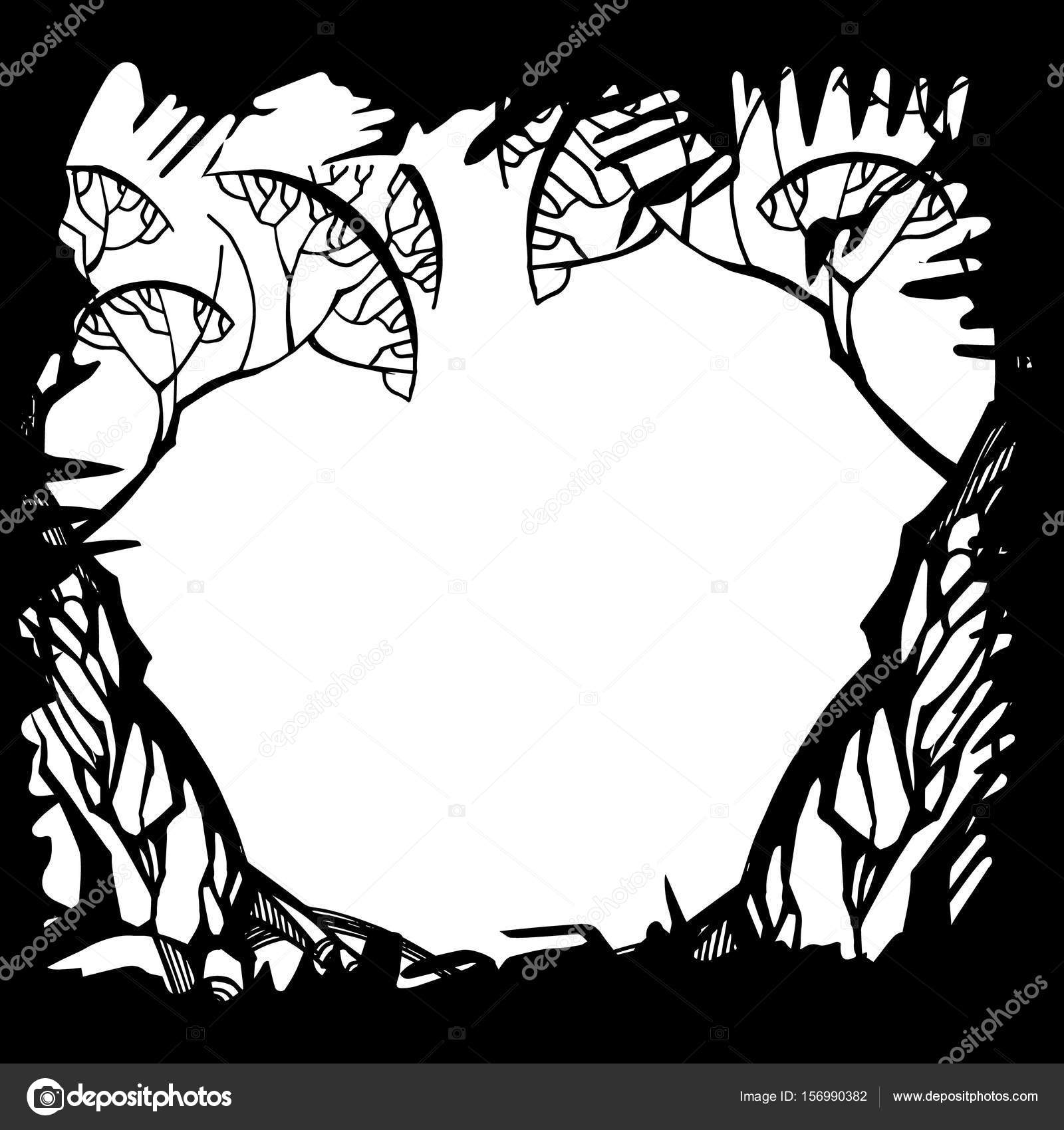 1600x1700 Landscape Vector Forest Illustration Background Silhouette Tree