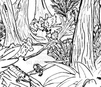 349x300 Ancient Forests 1 Coloring Page