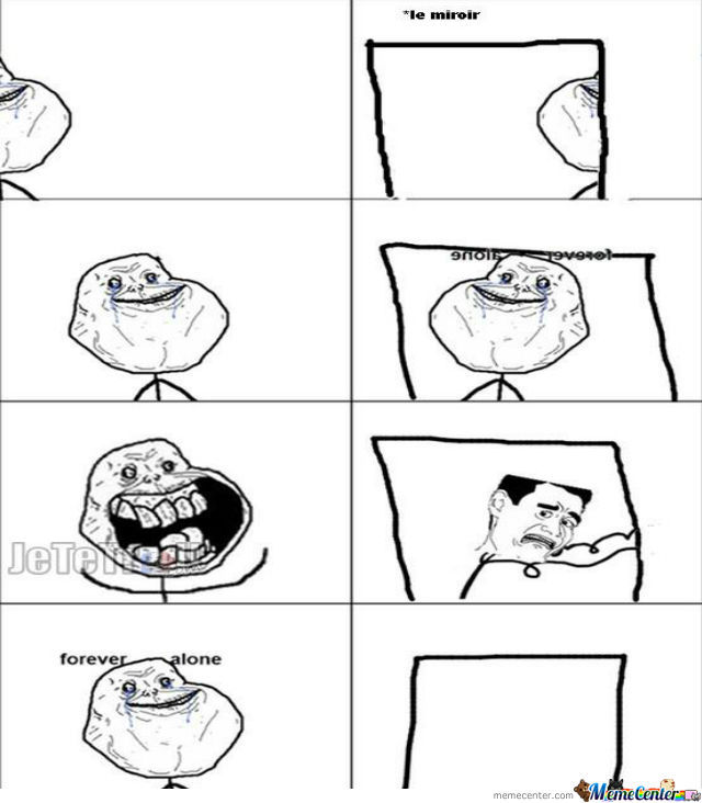 640x732 Forever Alone (Although With Mirror) By Derpthememe