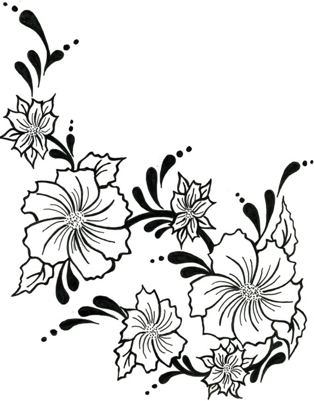 1020x1301 Drawings Of Simple Flowers. How To Draw A Daisy Step By Step How