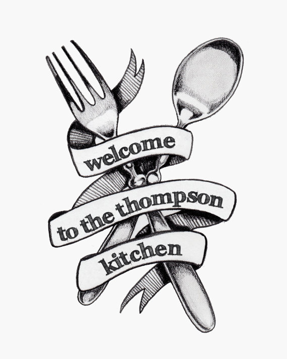 570x713 Fork And Spoon With Ribbon Pencil Drawing By Thepostmansknock