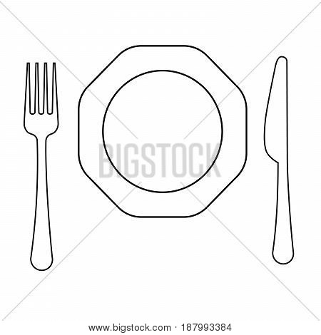 450x470 Vector Drawing Thin Line Fork Vector Amp Photo Bigstock