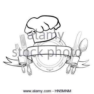 319x320 Drawing Chef Knife Kitchen And Cooking Utensils Stock Vector Art