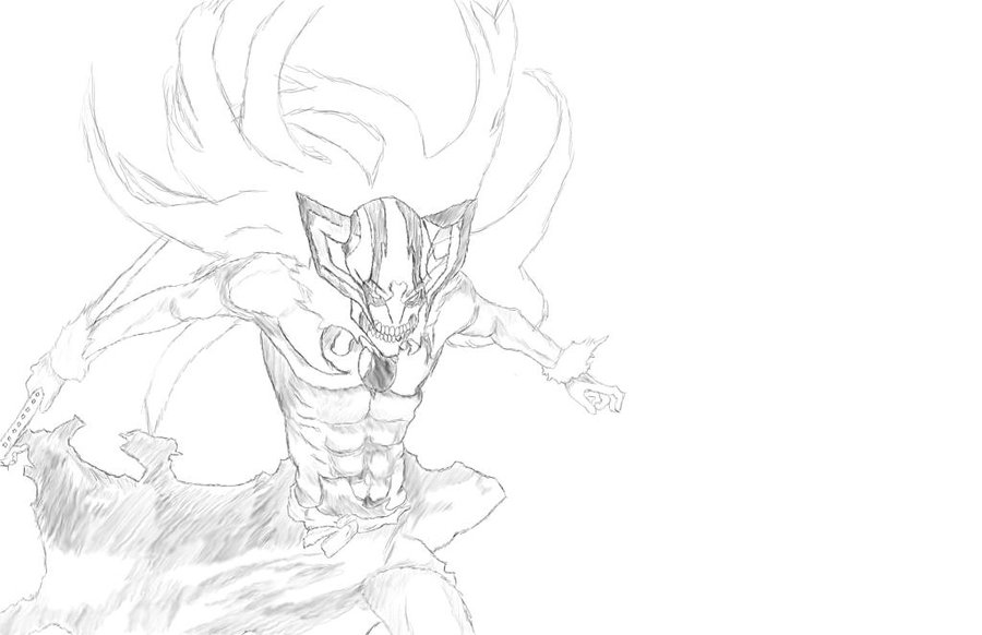 900x582 Ichigo Full Hollow Form Sketch By Kennysniper1
