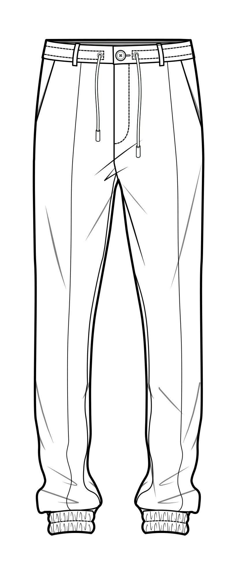 824x1951 Casual Sweatpants Flat Sketches Sketches, Drawings
