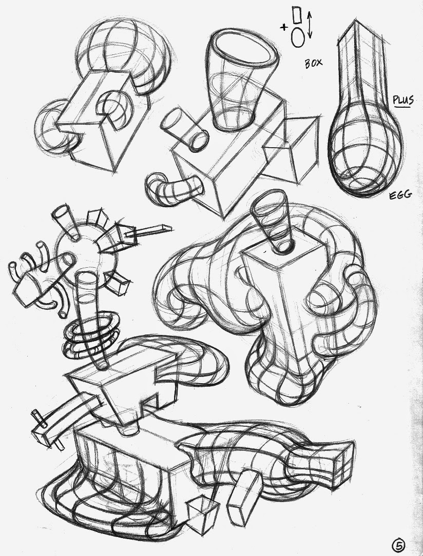 824x1084 Creative Form Sketching 2015 Box Verbaction, Lines And Ellipses