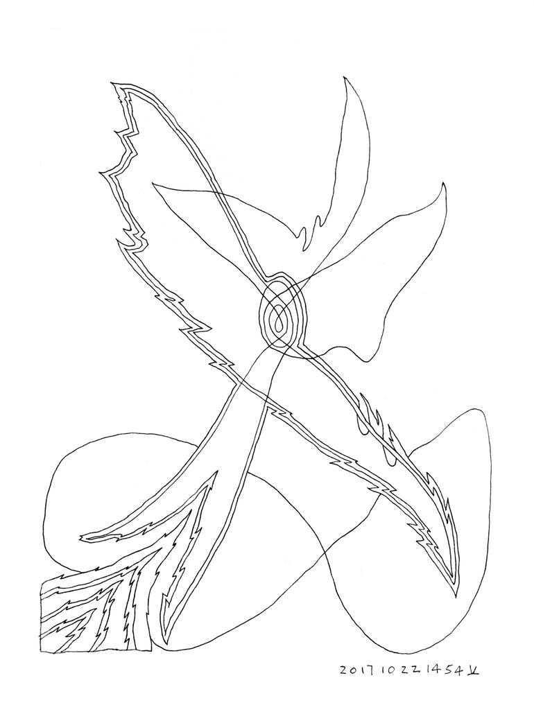 770x1027 Saatchi Art Walking Flames (Mind Forms Line Art