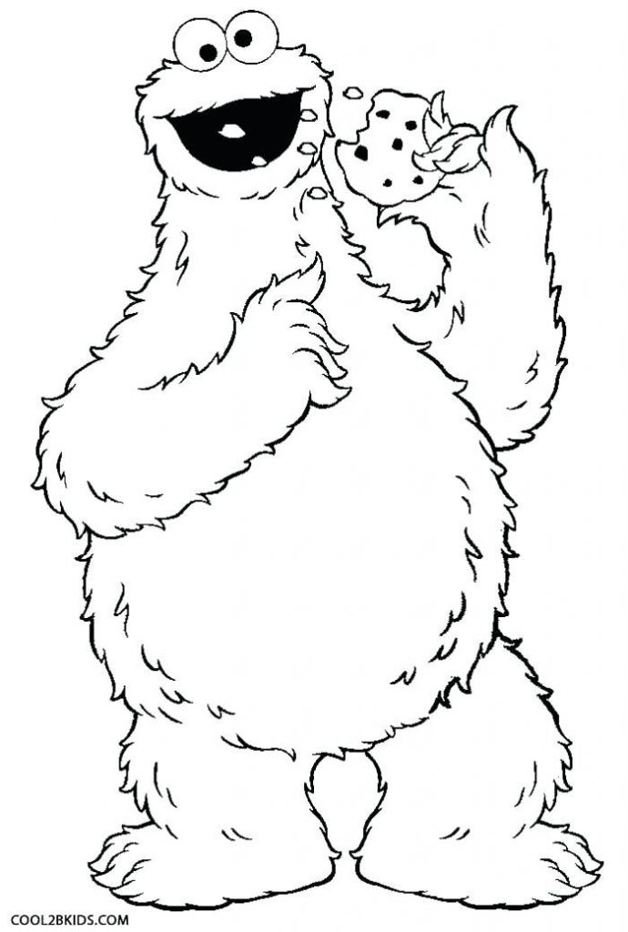 690x1024 Cookie Monster Coloring Book