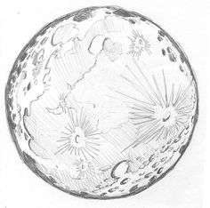 236x234 Moon And Lunar Craters. Doodle Style By Aleks Melnik, Via