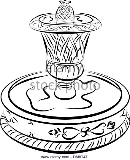 438x540 Victorian Water Fountain Line Drawing Stock Photos Amp Victorian