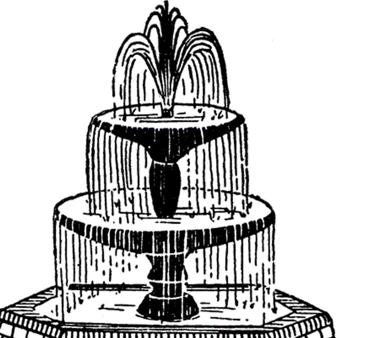 1266x1149 Vintage Wedding Cake Clip Art Fountain The Graphics Fairy More