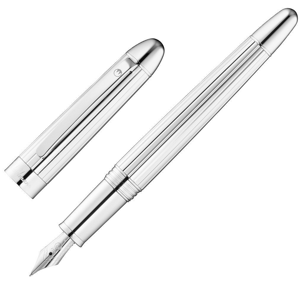 1024x1024 Waldmann 925 Sterling Silver Precieux Fountain Pen Medium Steel