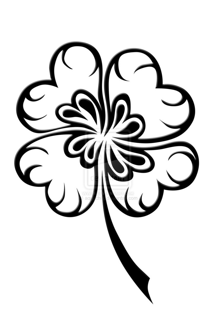 729x1095 Celt Clipart Four Leaf Clover