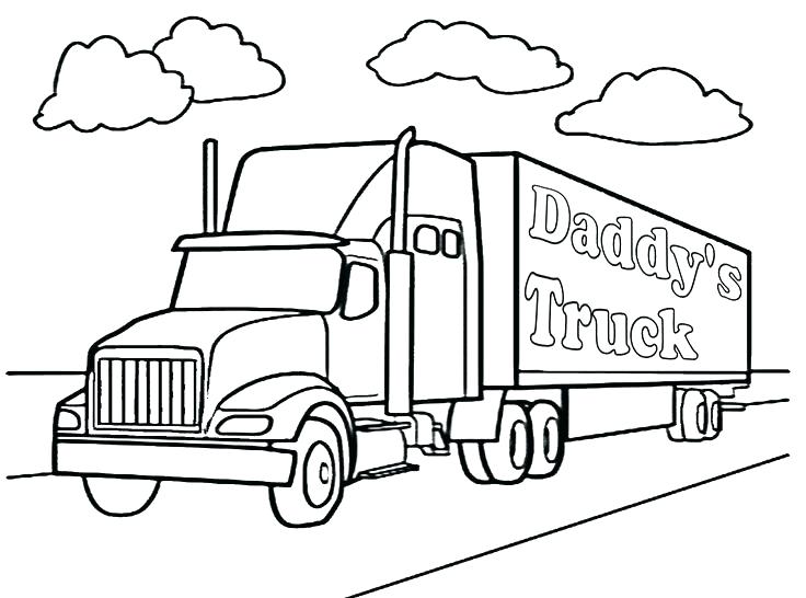 736x546 18 Wheeler Coloring Pages