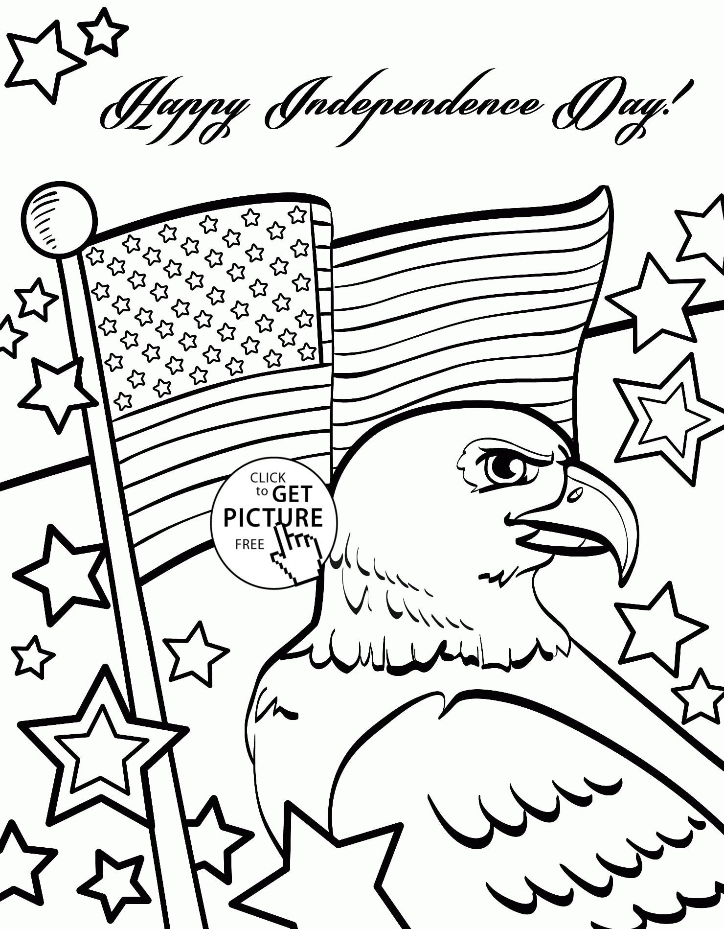 1480x1898 Independence Day Of 4th Of July Coloring Page For Kids, Coloring