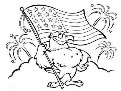 411x310 4th Of July Craft, Clipart, Sketch, Drawing, Printable Card