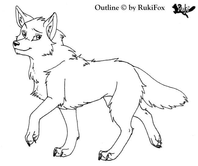 649x546 Wolf Outline By Rukifox