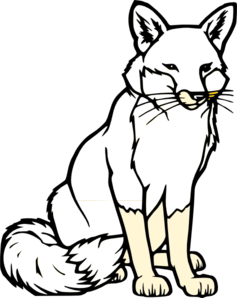 237x298 Black And White Fox Clip Art