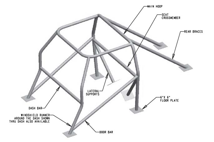 686x455 How To Install An 8 Point Roll Bar On Your Mustang Americanmuscle