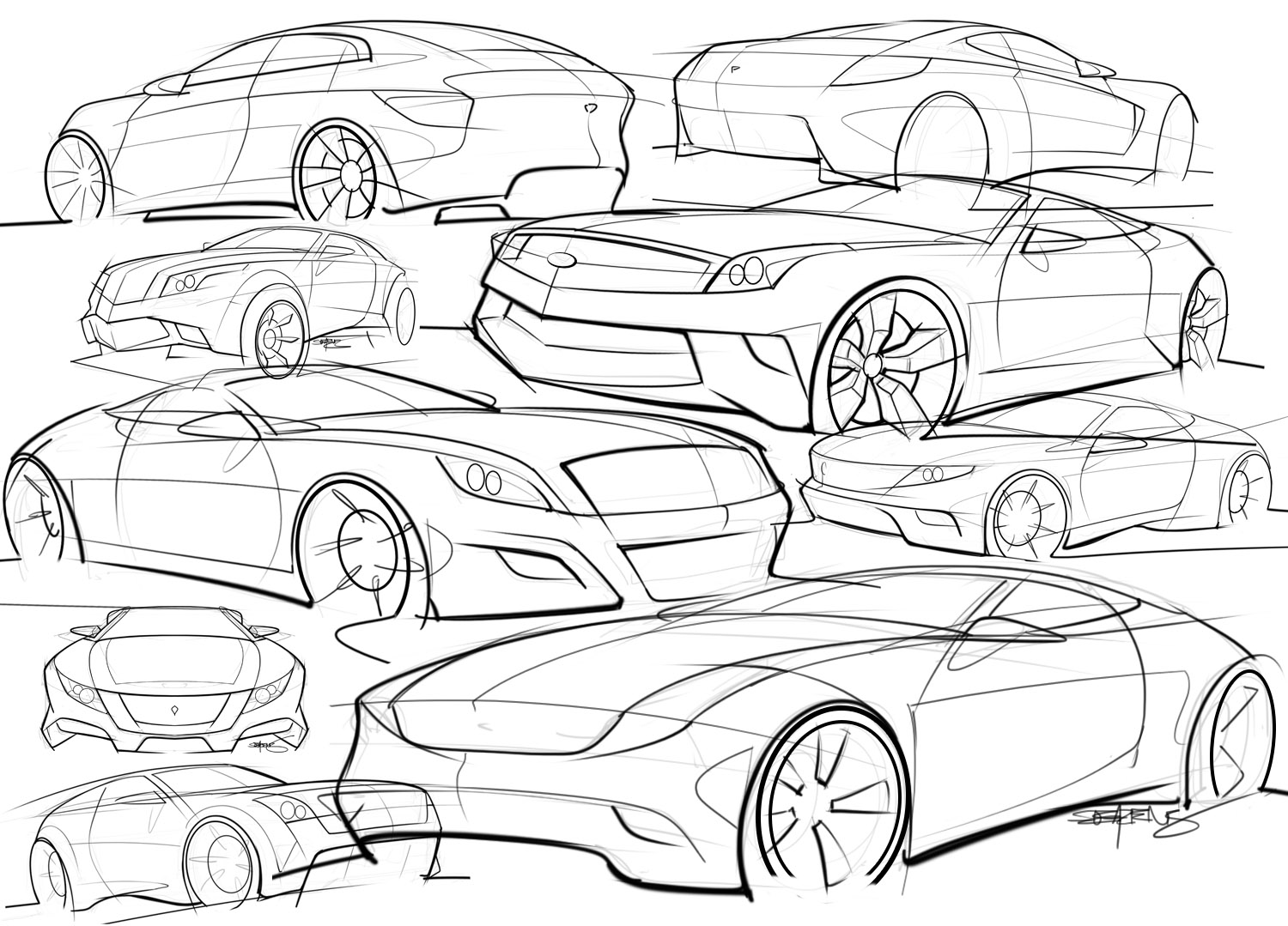 1500x1079 Car Sketches Scottdesigner