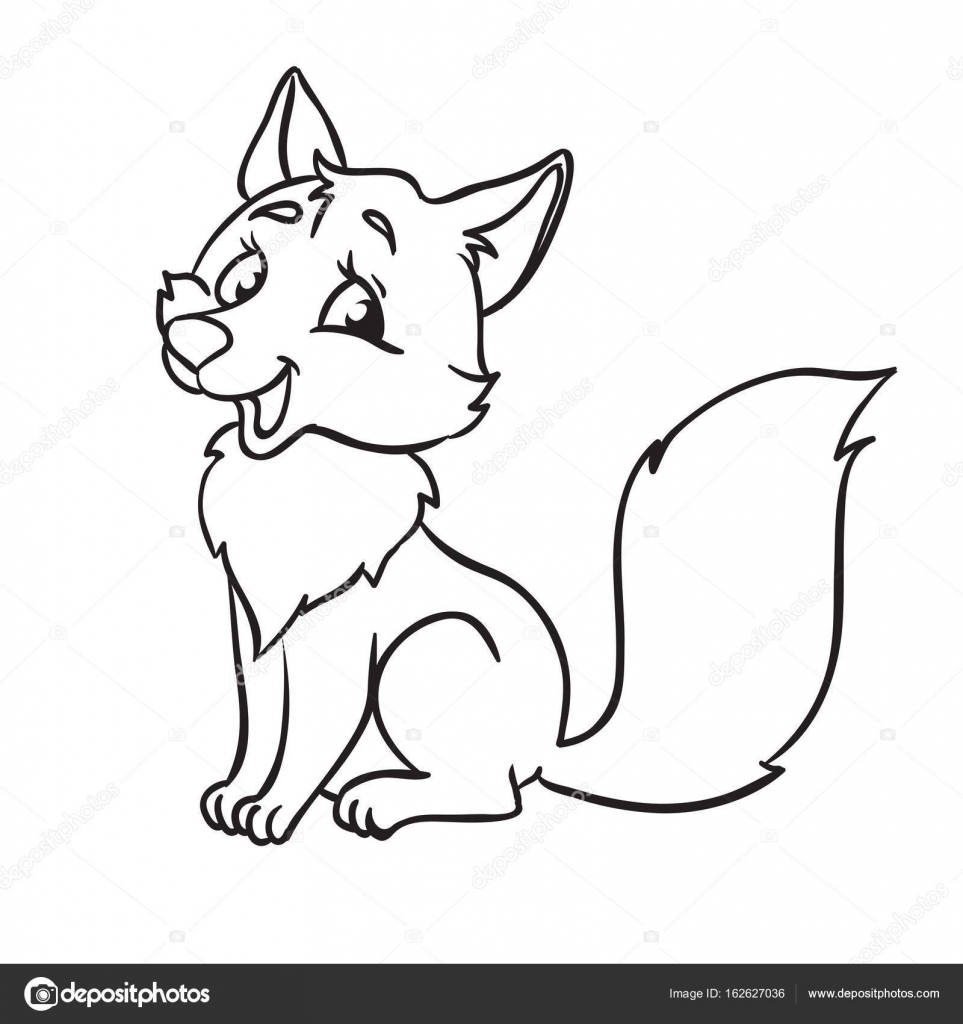 963x1024 Cute Adult Fox Cartoon. Stock Vector Efoxly