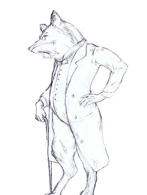 474x630 Jed Alexander Debonair Fox Drawing.