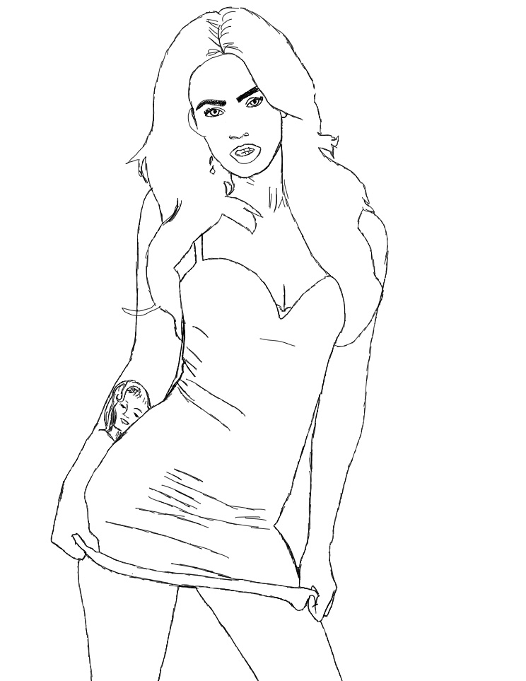 744x963 Megan Fox Drawing By Supersuussarcasm