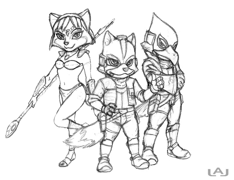 752x578 New Star Fox Team By Red Flare