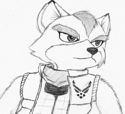 525x478 Fox Mccloud Sketch By Roxas Amaraori