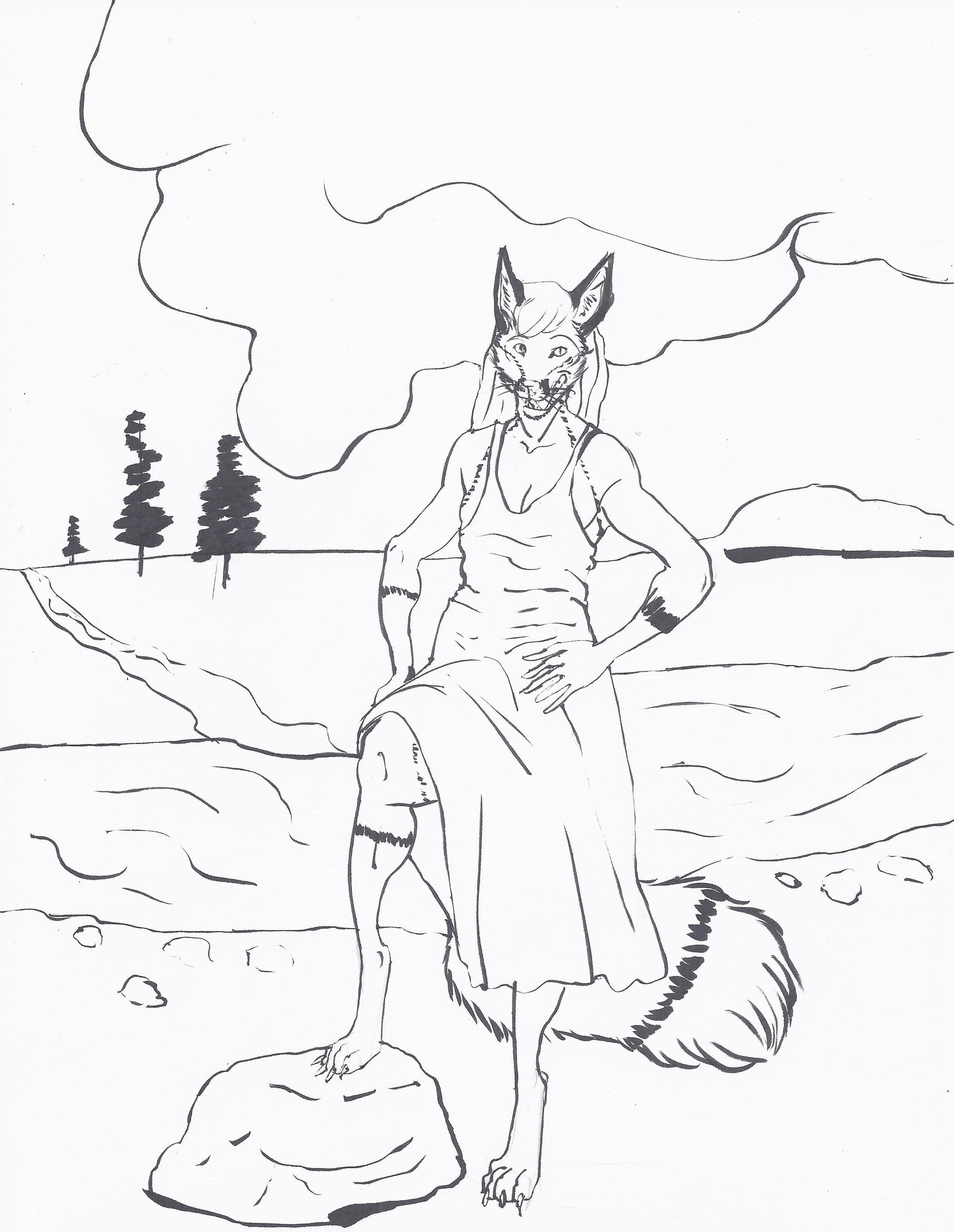 2537x3277 Fox In A Dress Weasyl