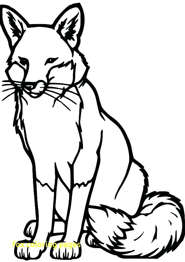 600x849 Red Fox Coloring Pages With Drawing Kit Download Print Line