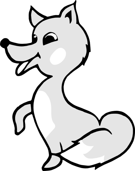 474x597 Fox Outline Clip Art