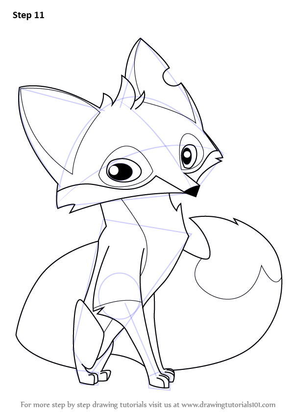 598x844 Learn How To Draw Fox From Animal Jam (Animal Jam) Step By Step