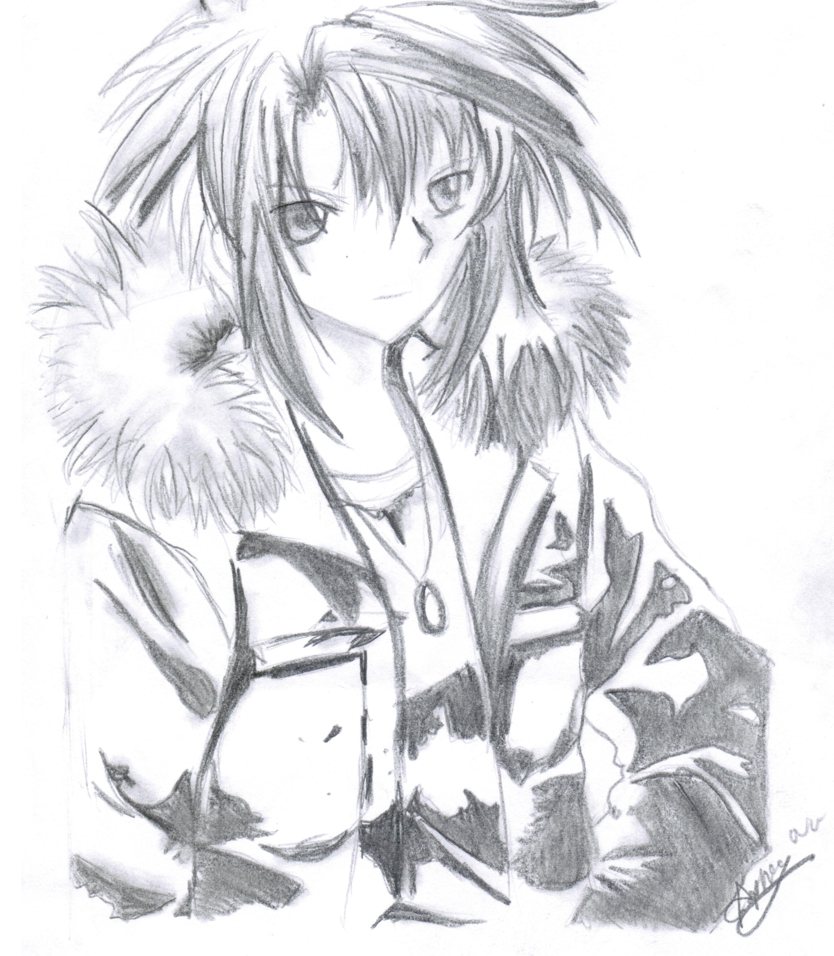 2681x3076 Anime Boy In Fur Jacket By Mangafox23