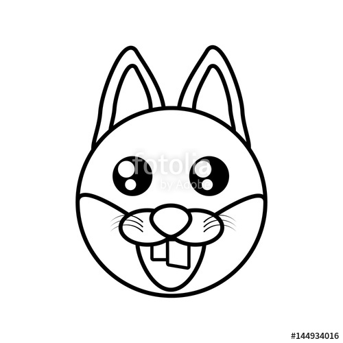 500x500 Fox Face Animal Outline Vector Illustration Eps 10 Stock Image
