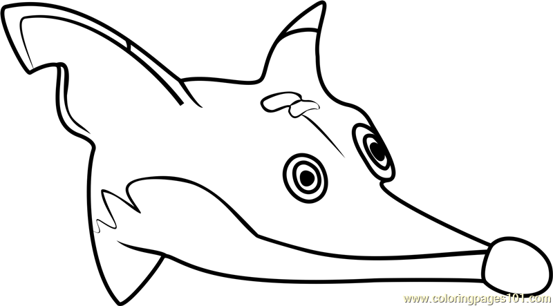 800x443 Fluffy Fox Head Animal Jam Coloring Page