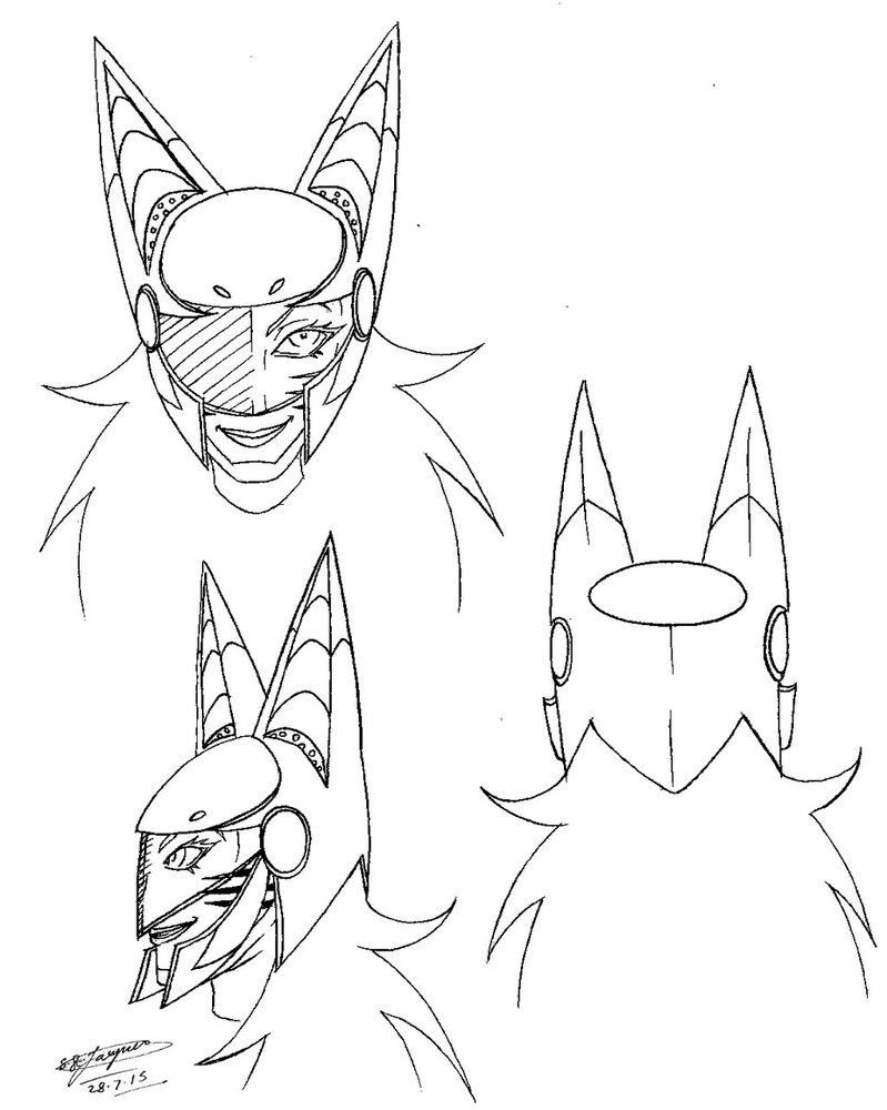 799x1000 Fox Women's Mecha Suit Head Design Sketch. 3 By Shannonxnaruto